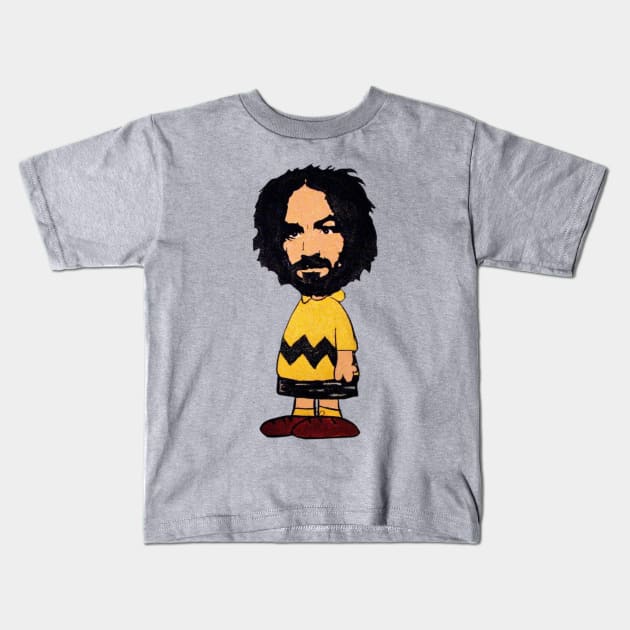 Charles Manson Cartoon Style Kids T-Shirt by Coffee Black Victory 